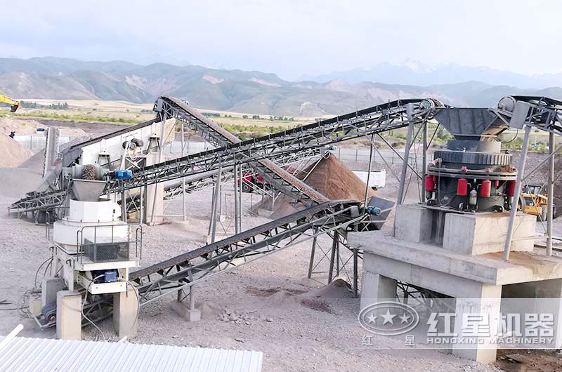 煤矸石制砂机生产作业现场