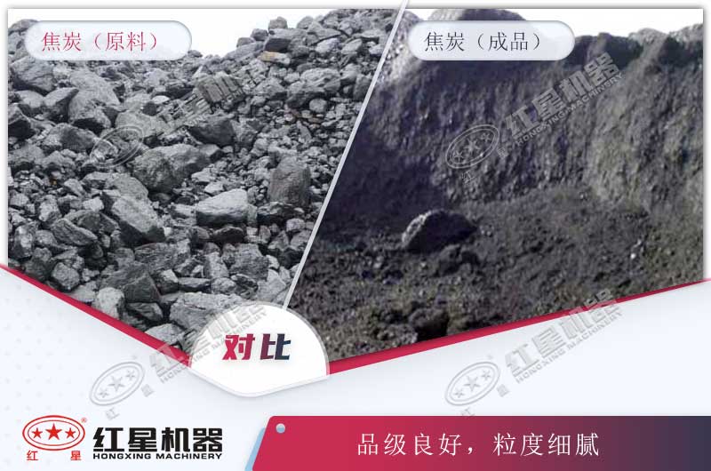 焦炭原料与成品对比图